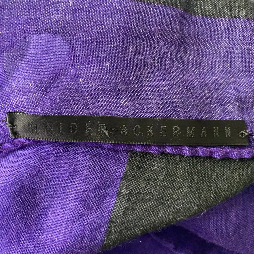 HAIDER ACKERMANN Purple Black Stripe Scarves